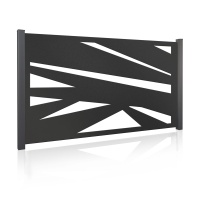 Ogrodzenia wycinane laserowo. Panel Core 230 Concept Wall. Render słupki