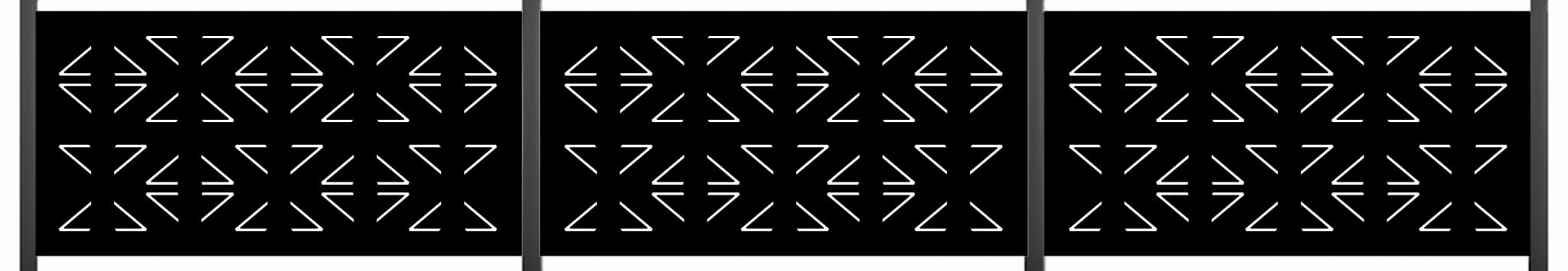 Panel ogrodzeniowy wycinany laserowo na wymiar metalowy czarny przęsło ocynk