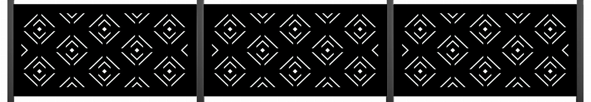 Panel ogrodzeniowy wycinany laserowo na wymiar metalowy czarny przęsło ocynk