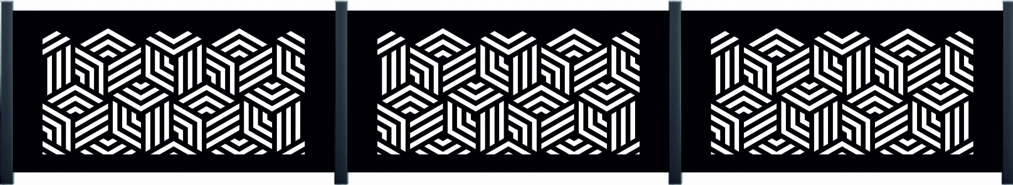 Panel ogrodzeniowy wycinany laserowo na wymiar metalowy czarny przęsło ocynk