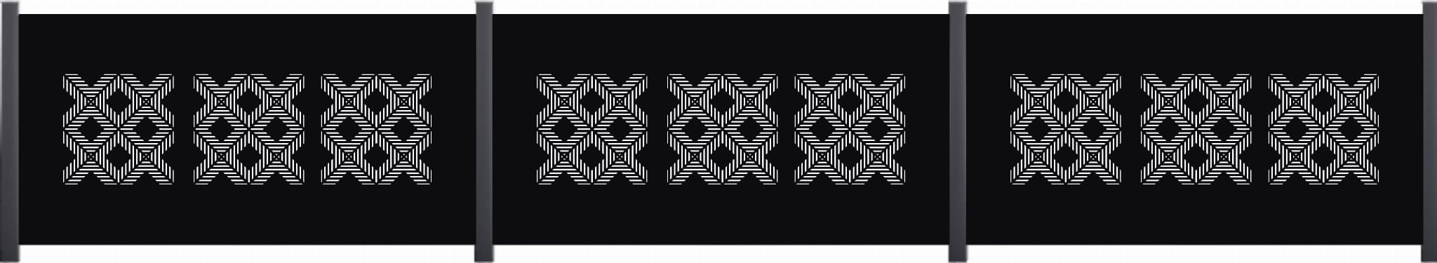 Panel Przęsło ogrodzeniowe wycinane laserowo na wymiar. Metal, Aluminium, Ocynk. Kolor czarny, szary, zielony, brązowy, paleta RAL