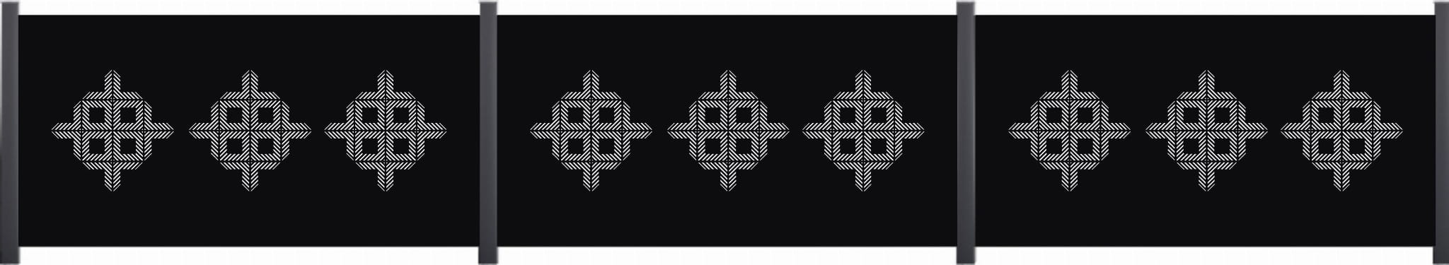 Panel Przęsło ogrodzeniowe wycinane laserowo na wymiar. Metal, Aluminium, Ocynk. Kolor czarny, szary, zielony, brązowy, paleta RAL
