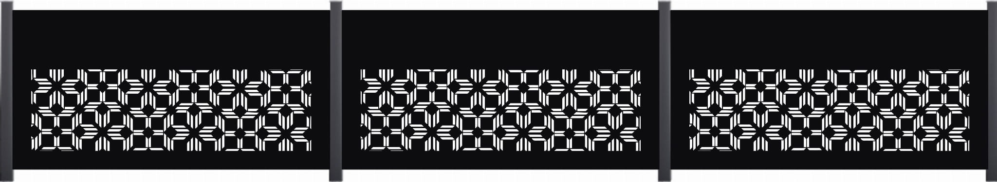 Panel Przęsło ogrodzeniowe wycinane laserowo na wymiar. Metal, Aluminium, Ocynk. Kolor czarny, szary, zielony, brązowy, paleta RAL