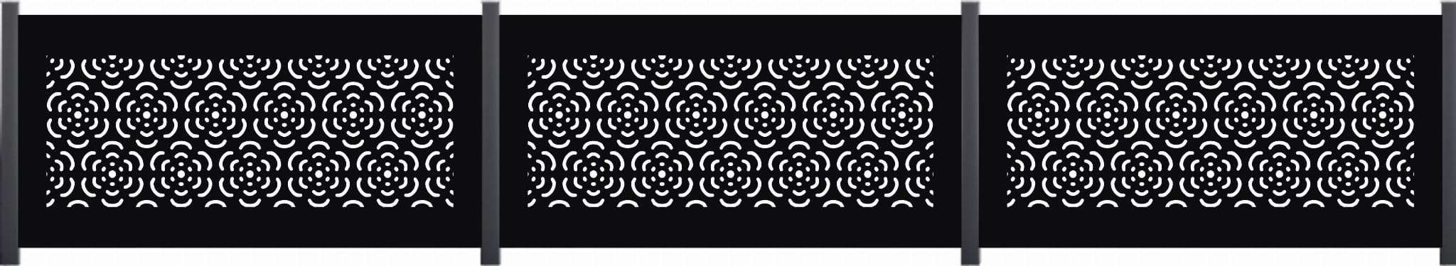 Panel Przęsło ogrodzeniowe wycinane laserowo na wymiar. Metal, Aluminium, Ocynk. Kolor czarny, szary, zielony, brązowy, paleta RAL