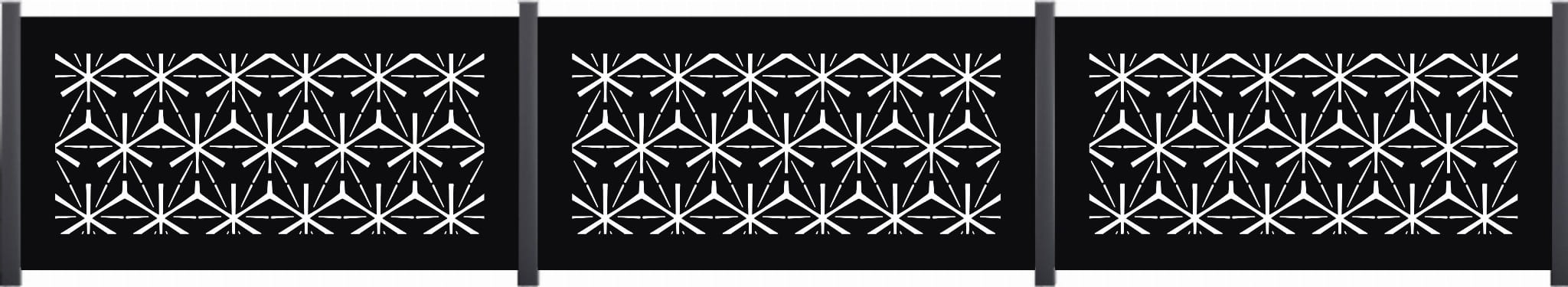 Panel Przęsło ogrodzeniowe wycinane laserowo na wymiar. Metal, Aluminium, Ocynk. Kolor czarny, szary, zielony, brązowy, paleta RAL