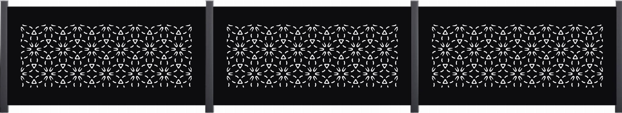 Panel Przęsło ogrodzeniowe wycinane laserowo na wymiar. Metal, Aluminium, Ocynk. Kolor czarny, szary, zielony, brązowy, paleta RAL